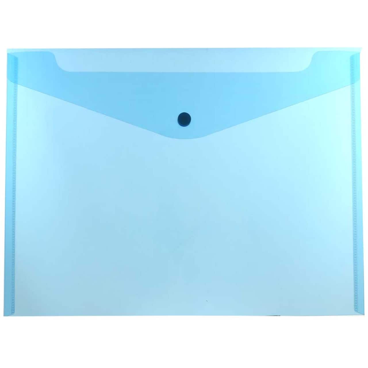 JAM Paper 9.75" x 13" Plastic Snap Closure Envelopes, 12ct.